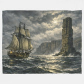 The Old Man of Hoy door BurnsInHell Fleece Deken (Voorkant (Horizontaal))