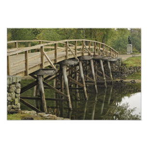 The Old North Bridge, Minute Man National Foto Afdruk