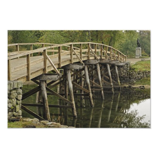 The Old North Bridge, Minute Man National Foto Afdruk (Voorkant)