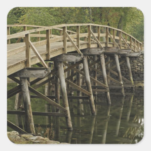 The Old North Bridge, Minute Man National Vierkante Sticker