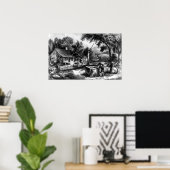 The Old Oaken Bucket - 1872 Poster (Thuiskantoor)