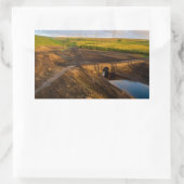 The Old Packhorse Bridge of Baitings Rechthoekige Sticker (Tas)