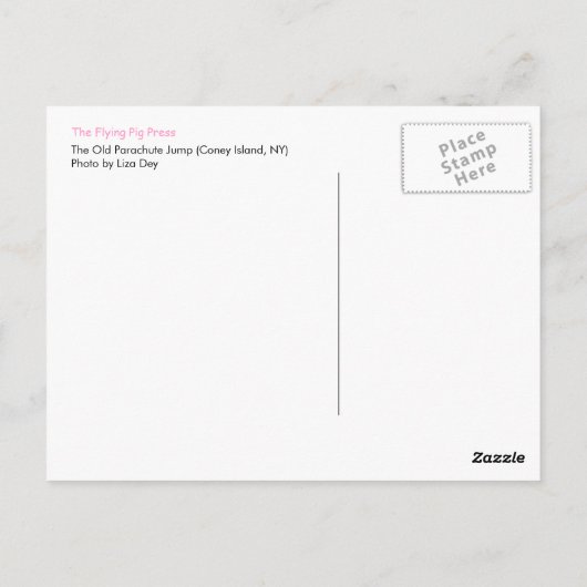 The Old Parachute Jump Briefkaart (Achterkant)