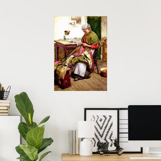 The Old Quilt - Walter Langley Poster (Thuiskantoor)