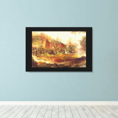 The Old Red Mill', Jasper F. Cropsey_Landscapes Canvas Afdruk (Insitu (Houten vloer))
