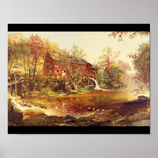 The Old Red Mill', Jasper F. Cropsey_Landscapes Poster (Voorkant)