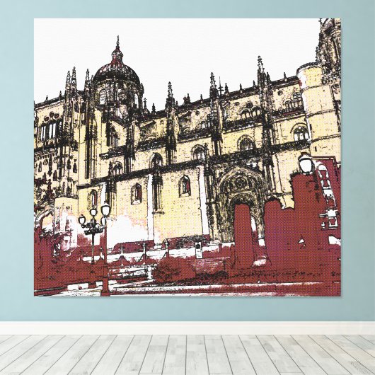 The Old Town of Salamanca University Canvas Afdruk (Insitu (Houten vloer))