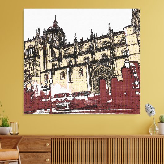 The Old Town of Salamanca University Canvas Afdruk (Insitu (Woonkamer))
