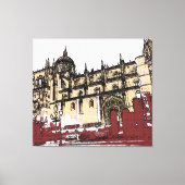 The Old Town of Salamanca University Canvas Afdruk (Voorkant)
