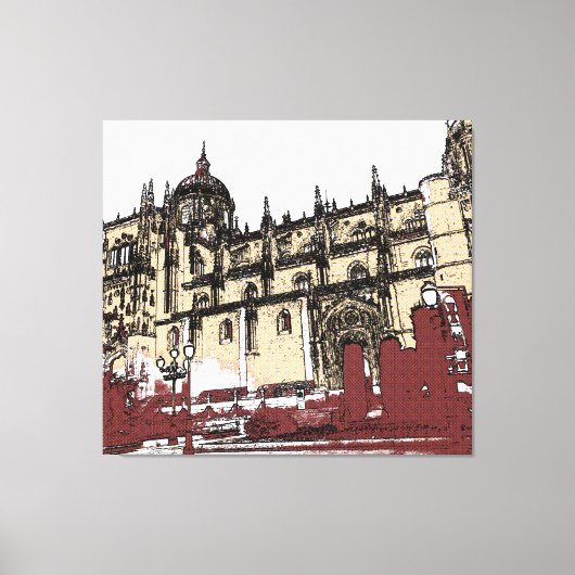 The Old Town of Salamanca University Canvas Afdruk (Voorkant)