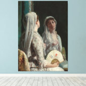 The Old Veil Canvas Afdruk (Insitu (Houten vloer))