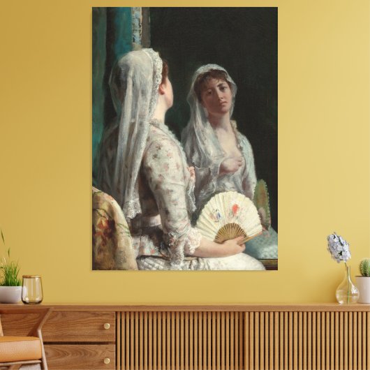 The Old Veil Canvas Afdruk (Insitu (Woonkamer))