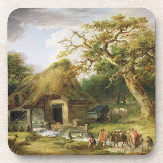 The Old Water Mill, 1790 (olie op canvas) Bier Onderzetter (Voorkant)