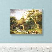 The Old Water Mill, 1790 (olie op canvas) Canvas Afdruk (Insitu (Houten vloer))