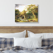 The Old Water Mill, 1790 (olie op canvas) Canvas Afdruk (Insitu (Slaapkamer))