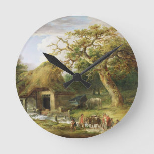 The Old Water Mill, 1790 (olie op canvas) Ronde Klok