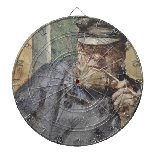 The Old Zee Dog (door Henry Scott Tuke) Dartbord (Voorkant)