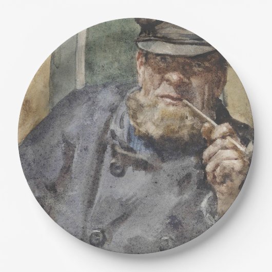 The Old Zee Dog (door Henry Scott Tuke) Papieren Bordje (Voorkant)