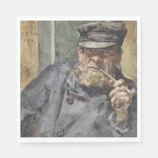 The Old Zee Dog (door Henry Scott Tuke) Servet (Voorkant)