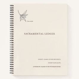 The Olive Branch- Minimalist Sacramental Notebook  Notitieboek