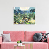 The Olive Trees,1889, Vincent van Gogh Canvas Afdruk (Insitu (Woonkamer))