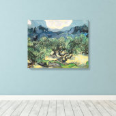 The Olive Trees,1889, Vincent van Gogh Canvas Afdruk (Insitu (Houten vloer))