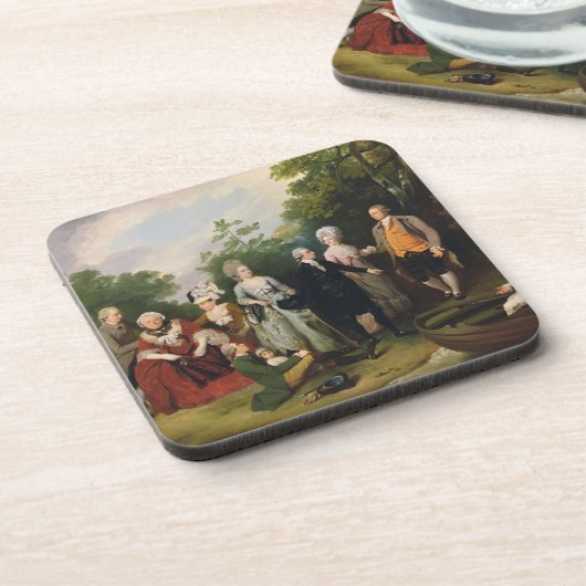 The Oliver and Ward Families in a Garden, c.1788 ( Drankjes Onderzetter (Linkerzijde)