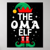 The Oma Elf Funny Christmas Matching Family Group  Poster (Voorkant)