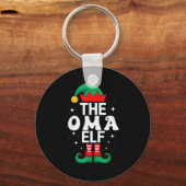The Oma Elf Funny Christmas Matching Family Group  Sleutelhanger (Voorkant)