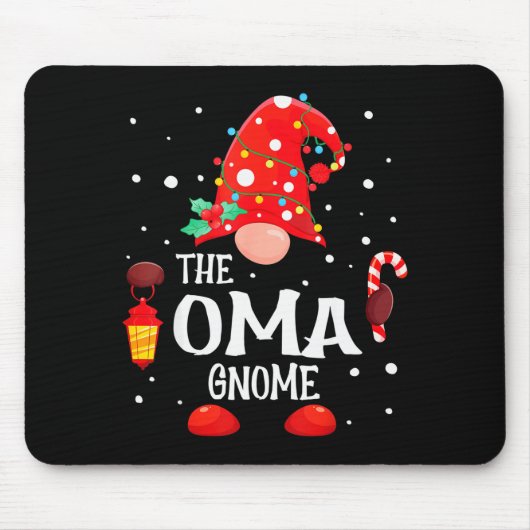 The Oma Gnome Matching Family Christmas Gnome Paja Muismat (Voorkant)