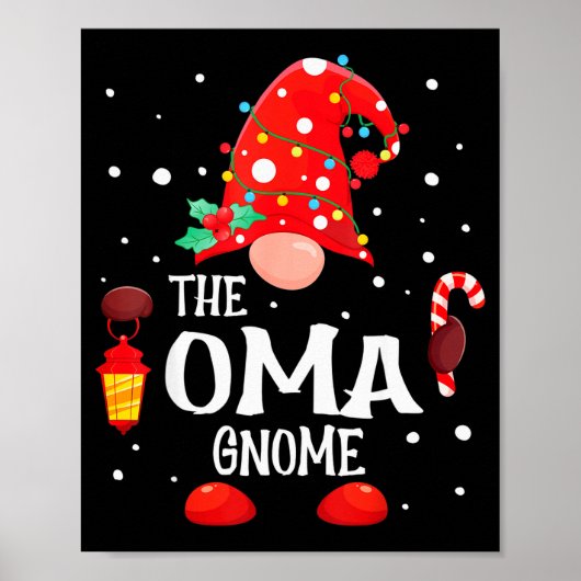 The Oma Gnome Matching Family Christmas Gnome Paja Poster (Voorkant)