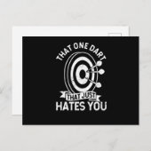 The one dart that just hates you Funnier Briefkaart (Voorkant / Achterkant)
