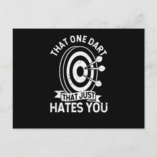 The one dart that just hates you Funnier Briefkaart (Voorkant)