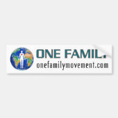 The One Family World Peace Movement BUMPER STICKER (Voorkant)