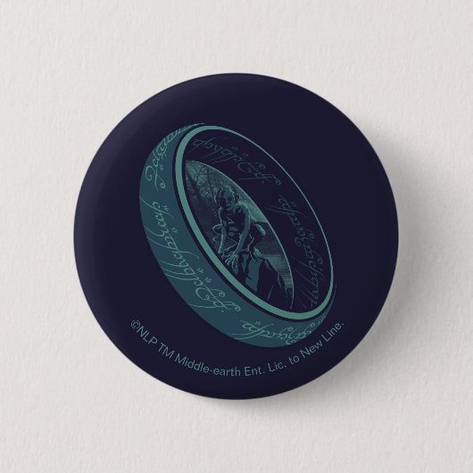 THE ONE RING™ GOLLUM™ Grafisch Ronde Button 5,7 Cm (Voorkant)