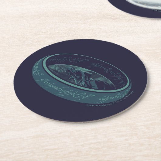 THE ONE RING™ GOLLUM™ Graphic Ronde Kartonnen Onderzetter (Gebogen)