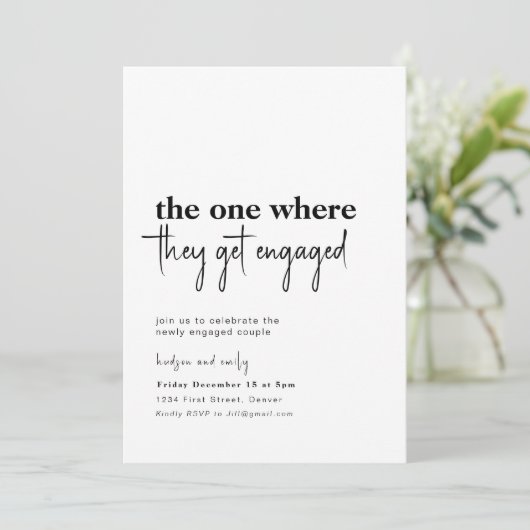 The One Where They Got Engaged Kaart (Staand voorkant)