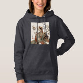 "The One Will Come" Japanese Cat Art  Hoodie (Voorkant)