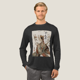 "The One Will Come" Japanese Cat Art Long Sleeve T Tri-Blend Shirt