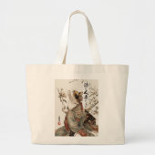 "The One Will Come" Japanse katten kunst boodschap Grote Tote Bag (Voorkant)