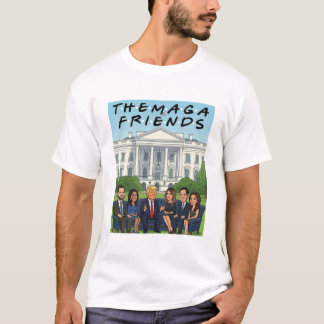 The One With The MAGA Friends Funny Political Sati T-shirt