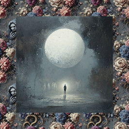 The Ones Who Saw Before the After — Gothic Surreal Canvas Afdruk