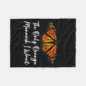 The Only Orange Monarch Elegant Butterfly Nature L Fleece Deken (Voorkant (Horizontaal))