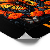 The Only Orange Monarch Funny Butterfly Nature Quo Poster (Hoek)