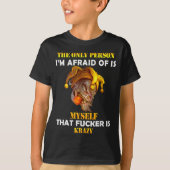 The Only Person I'm Afraid Of Is Myself Funny Skul T-shirt (Voorkant)