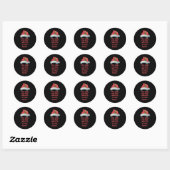 The Only Red Hat Allowed In This Home - Santa Hat Ronde Sticker (Vel)