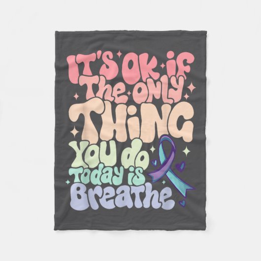 The Only Thing You Do Today Is Breathe Suicide Pre Fleece Deken (Voorkant)