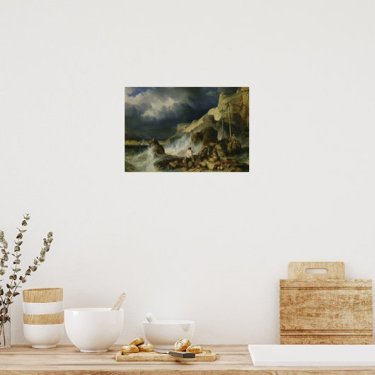 The Onslaught of the Smugglers, c.1837 Poster (Keuken)