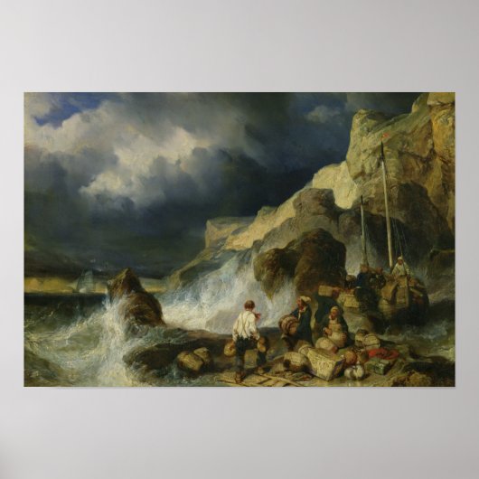 The Onslaught of the Smugglers, c.1837 Poster (Voorkant)