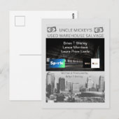 The "Oom Mickey's used Warehouse Salvage" Postc Briefkaart (Voorkant / Achterkant)